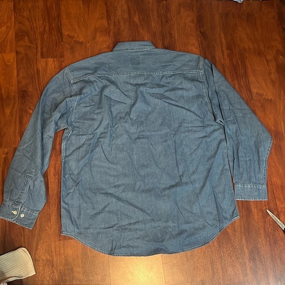 vintage Size XL Planet Mars M&Ms denim button down long sleeve from 1997 - Picture 2 of 4